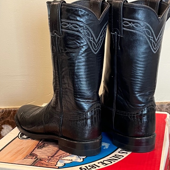 NIB Black Iguana Lizard Ladies Justin Ropers - Picture 2 of 6